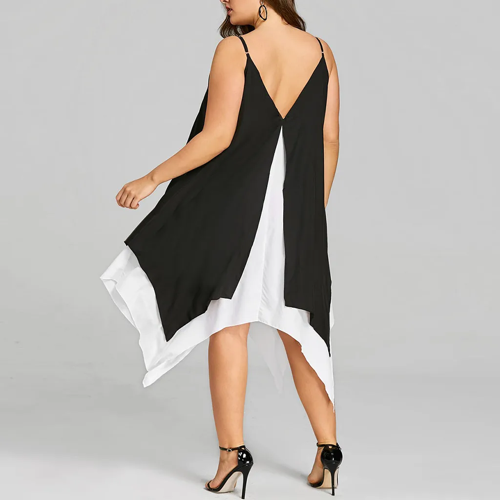 Женское шифоновое платье без рукавов повседневное офисное однотонное