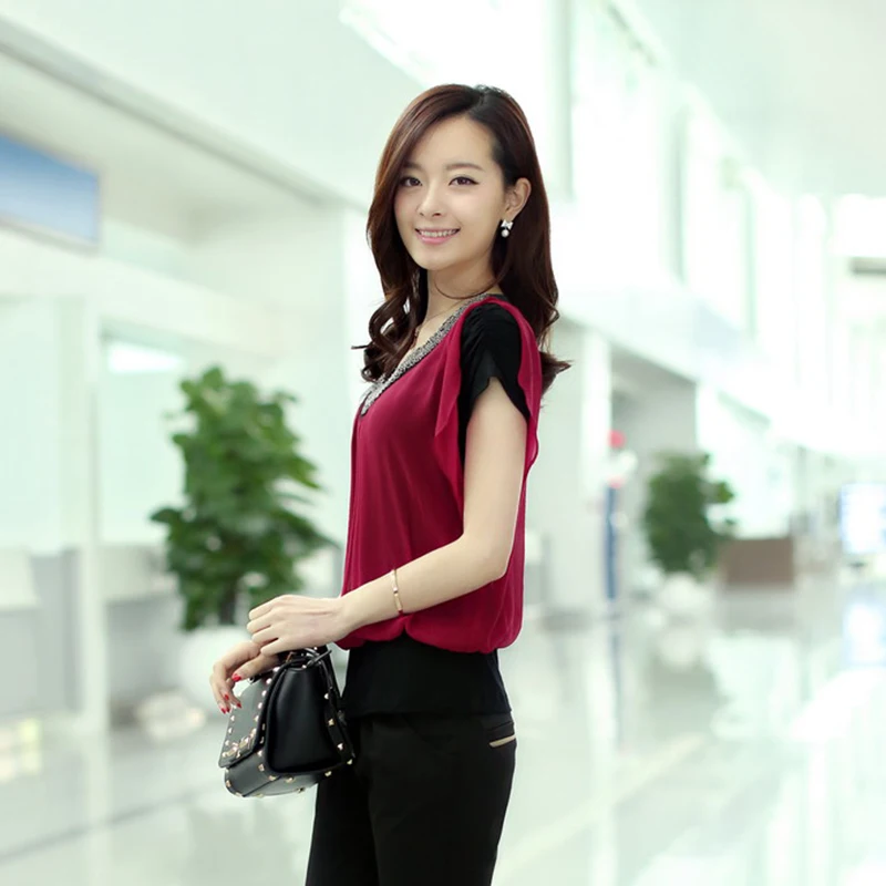 Wmwmnu бренд Лето Высококачественный плотный шифон цвет футболки женские 2017 новое