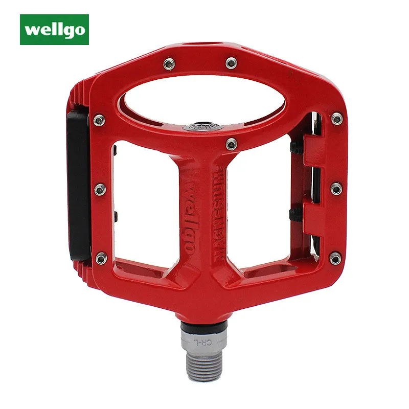 MG-1 Red a pair Wellgo MG1 MG-1 Подшипник педали магния Ось шпинделя Горный BMX mtb велосипед Платформа Педали велосипед педаль детали велосипеда - Цвет: MG-1 Red a pair