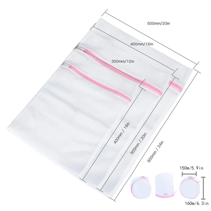 9 PCS/set Pink Fashion Lingerie Bras Laundry Bags Baskets Socks Machine Mesh Bag Household Cleaning Tools Wash Care |