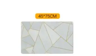 B1 45X75CM INS модные кухонные коврики из искусственной кожи, маслостойкие водонепроницаемые длинные полосы, Нескользящие Коврики для ног, металлический коврик против ветра, домашний коврик - Цвет: B1 45X75CM