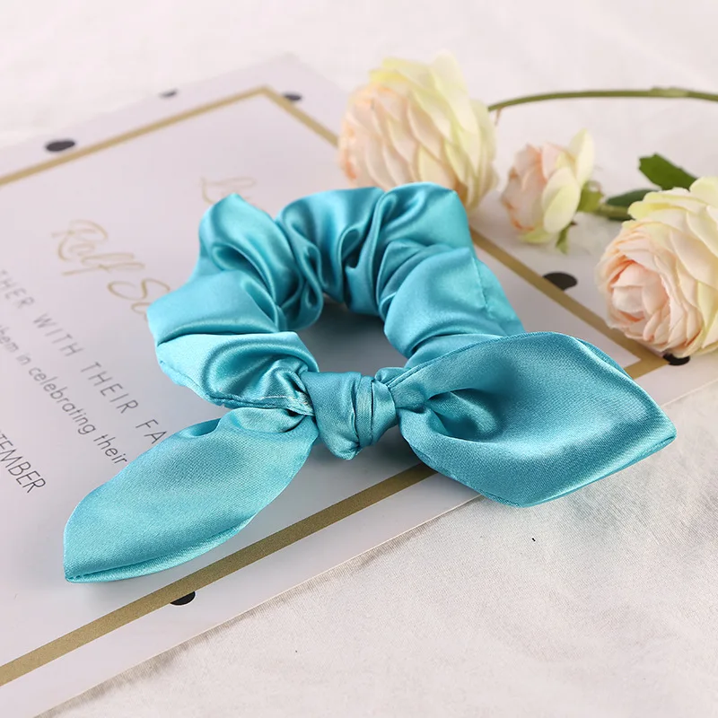 Резинки для волос Modis женские с ушками кролика эластичные шелковые атласные