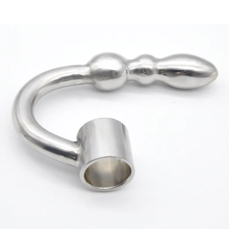 Анальная пробка из нержавеющей стали массажер для стимуляции простаты с кольцом