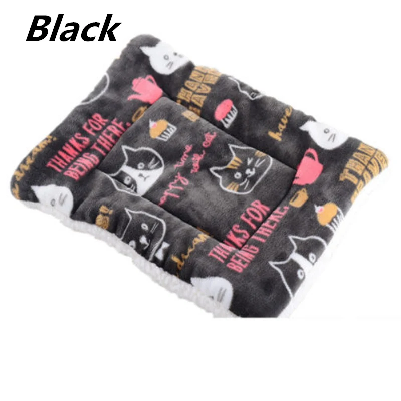 cat print Для больших собак кошка кровать щенок Подушка Дом ПЭТ мягкая теплая собачья Конура коврик одеяло дом щенок Подушка многофункциональная собачья клетка коврик - Цвет: cat print