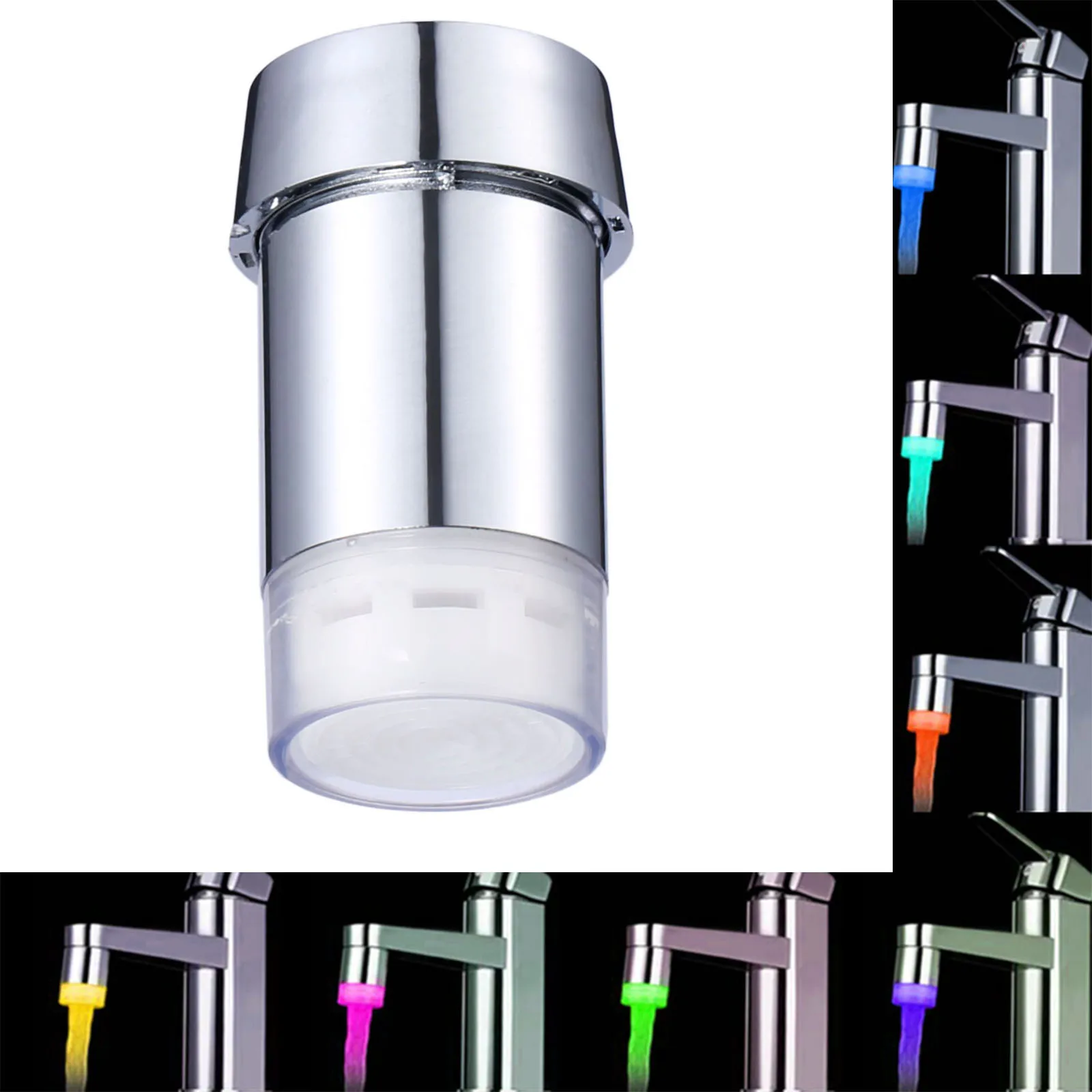 ABS аэраторы воды светящийся душ изменение цвета LED кран датчик температуры света