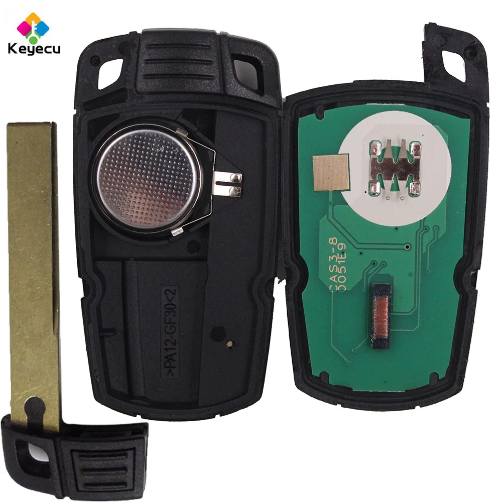 Пульт дистанционного управления KEYECU CAS3 с 3 кнопками сменный ключ для BMW 1 5 6 7 серий