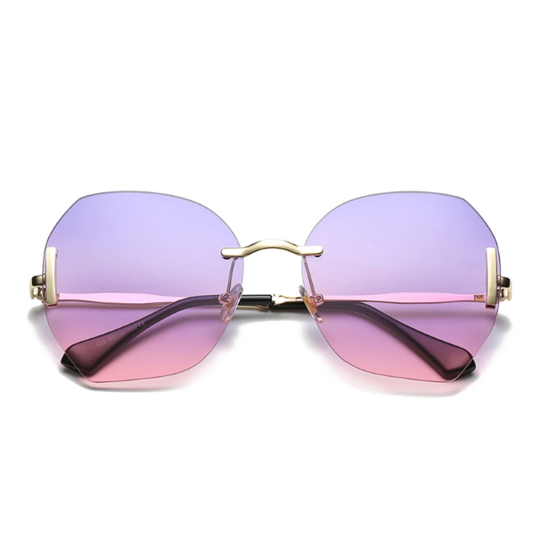 2018 мода негабаритных Для женщин площади Безрамное солнцезащитные очки