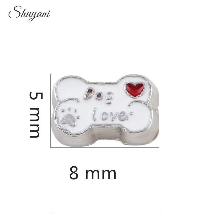 F416 модный стиль собака любимая кость амулеты подходит медальон кулон ожерелье