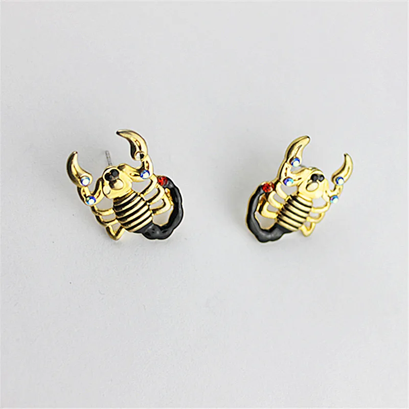 Ms new accessories wholesale girls birthday party hip-hop lifelike animals (scorpion) popular do old studs earrings gift free sh | Украшения