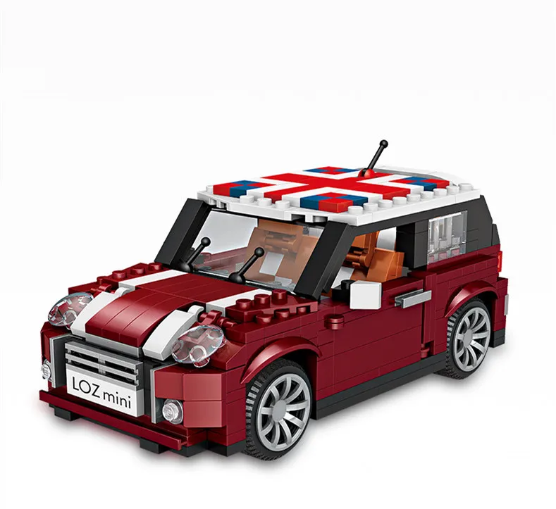 mini cooper no box LOZ строительные блоки Juguetes мороженое Ван хот-дог автомобиль кирпичи дети подарки на день рождения лоз мини-блоки автомобиль игрушки для мальчиков и девочек - Цвет: mini cooper no box