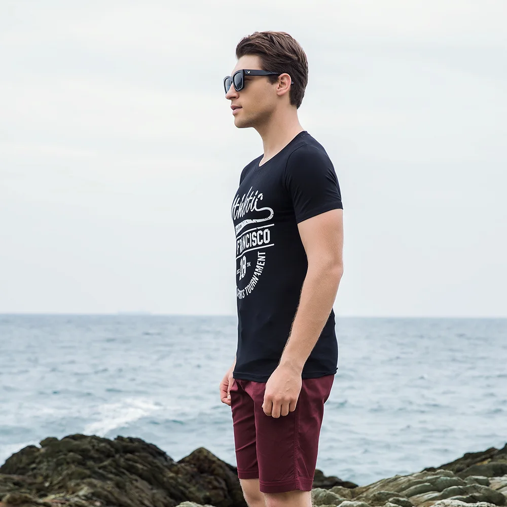 Топ Бренд Мужская футболка 100% хлопок дышащий принт мужская с коротким рукавом