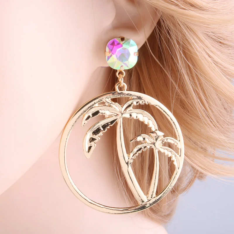 NeeFu WoFu висячие серьги брендовые хрустальные большие модные Коко металлические