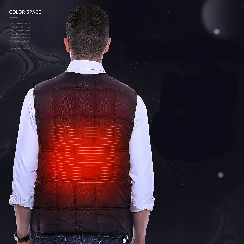 Электрический нагревательный зимний уличный рыболовный жилет для мужчин USB