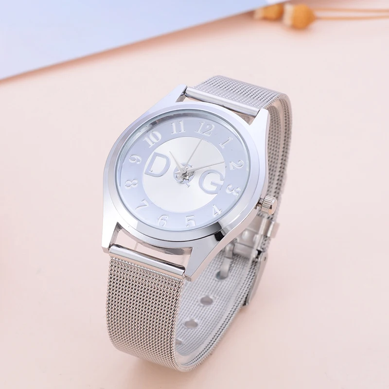 Фото Reloj mujer женские часы Роскошные брендовые модные золотые сетчатые часы из нержавеющей стали аналоговые кварцевые наручные часы для женщин ... №5