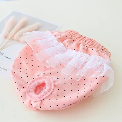 Pink Трусики принцессы для собак, розовые милые Хлопковые Штаны для домашних животных, женские штаны для девочек с кошкой, штаны для подгузников, физиологические гигиенические аксессуары - Цвет: Pink