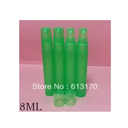 

8ML/8CC plastic perfume bottle Empty spray bottle Atomizer Parfum Packing container Mini Refillable Vials Green free shipping