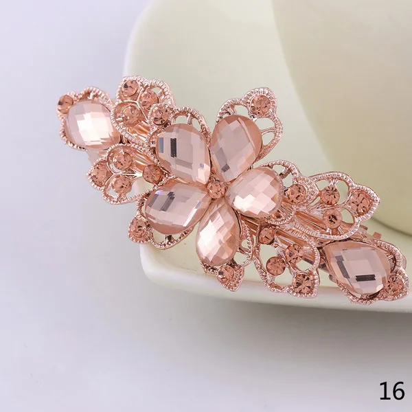 Style16 Модные 1 шт. женские Цветочные заколки для волос металлическая Геометрическая заколка для волос украшение для волос вечерние аксессуары для волос - Цвет: Style16