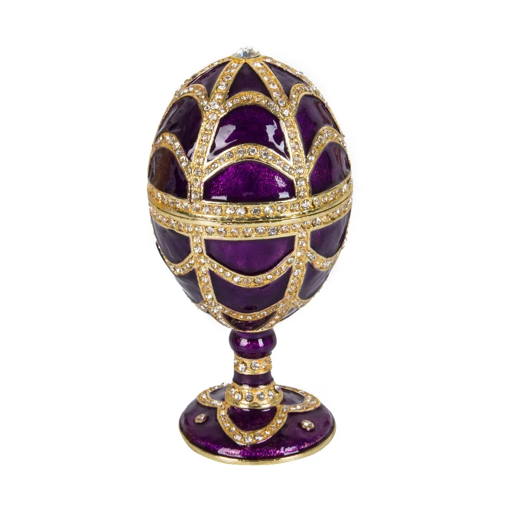 Бренд FABERGE EGG металлический материал фиолетовое яйцо Faberge с бриллиантами для