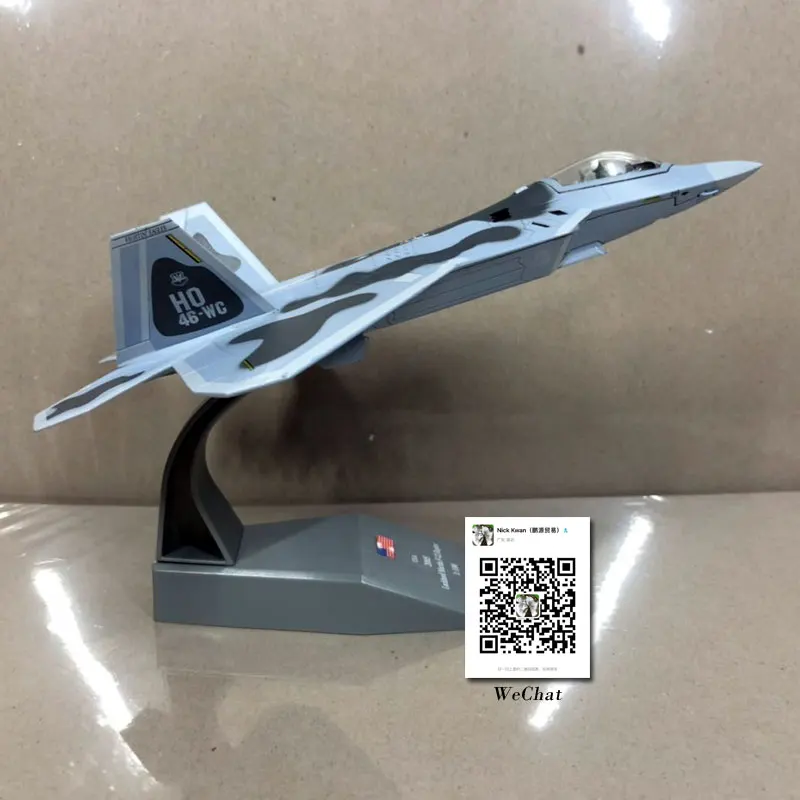 Амер 1/100 весы военная модель игрушки ВВС США F 22 Raptor Истребитель литой