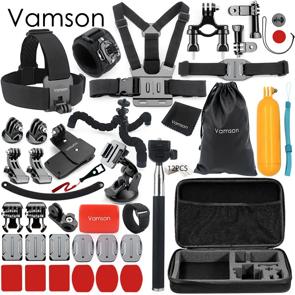 Vamson для Gopro Hero7 6 5 4 комплект аксессуаров для головы нагрудный ремень коробка адаптер крепление для Xiaomi YI для SJCAM для Eken камера VS149E - Цвет: VS149C