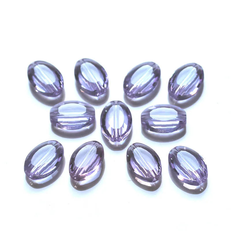 

Shangquan 11x8mm 2020 New arrival fashion color flat oval shape faceted crystal beads create your DIY Fashion Jewelry