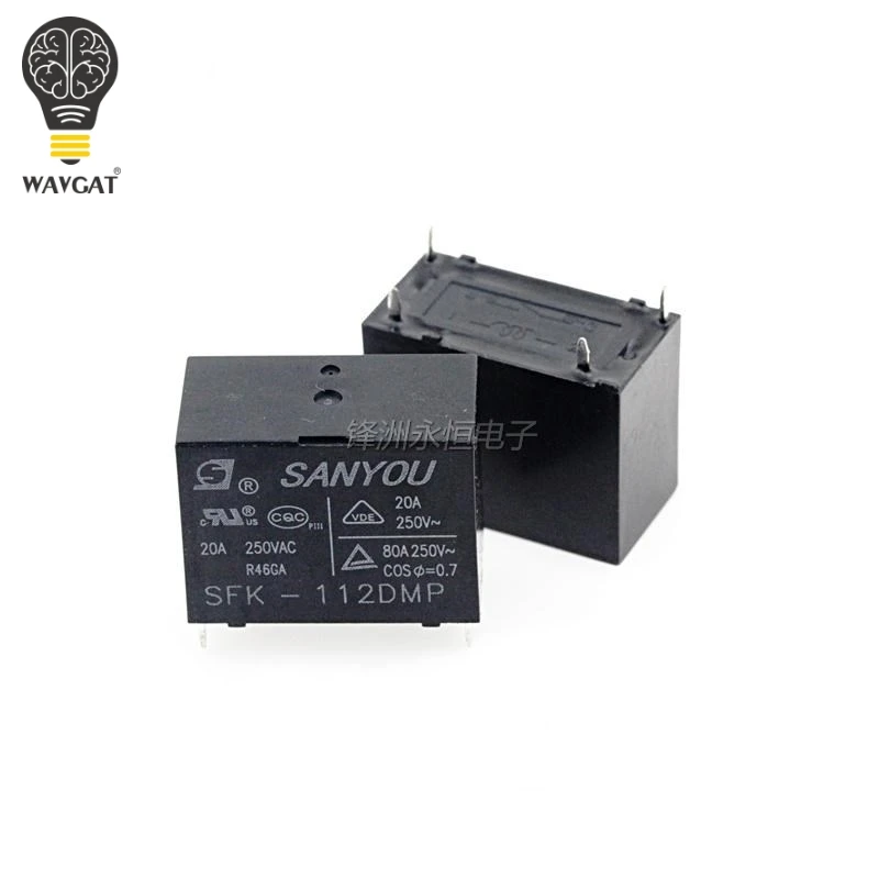 

5PCS SFK-112DM HF102F-12VDC G4A20A air conditioner haier 20A 250VAC sanyou relay 100% new original