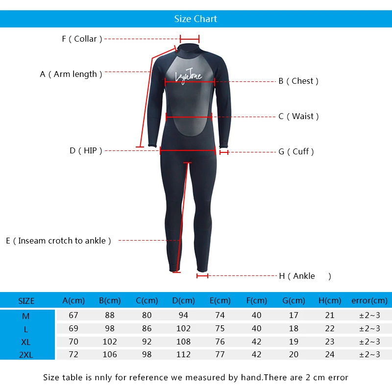Мужской гидрокостюм LayaTone из неопрена с длинным рукавом 3 мм|wetsuit shorty|wetsuit surfwetsuit