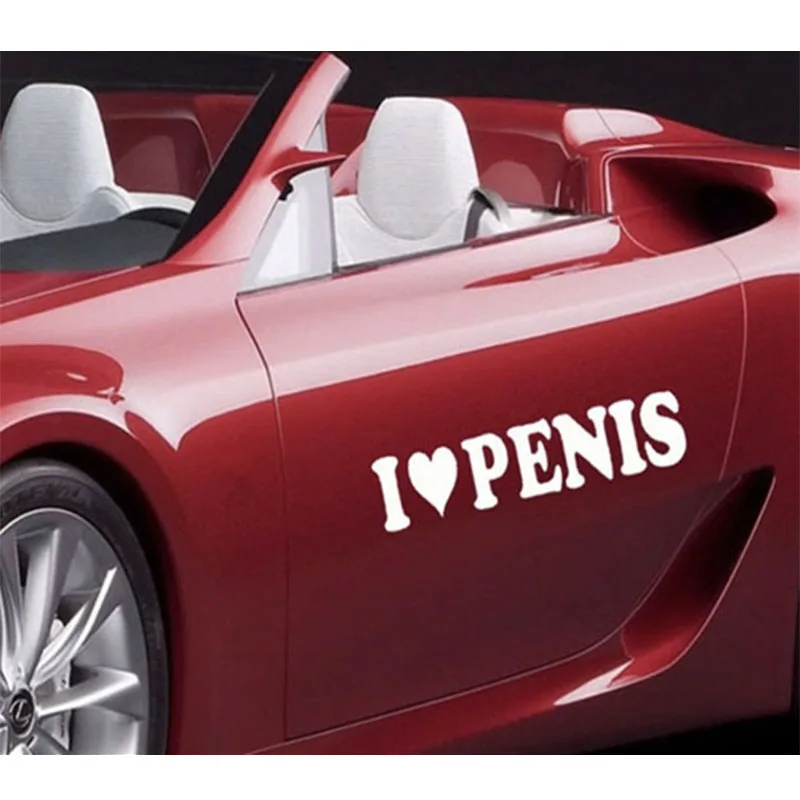 Забавная наклейка для автомобиля с надписью I LOVE PNIS подарок Виниловая на окно|car