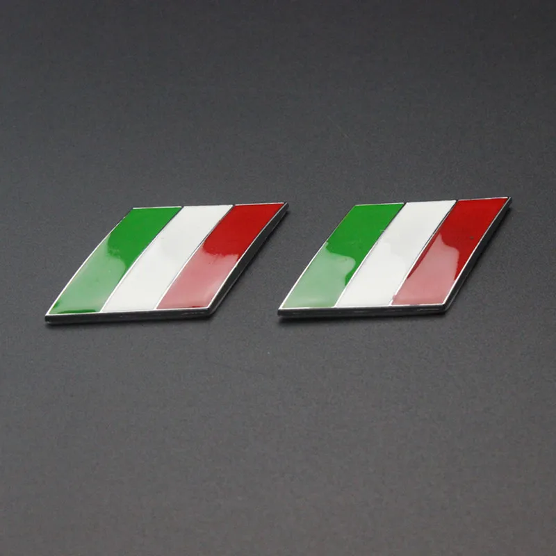 2 шт. эмблема Alfa Romeo для автомобиля итальянский флаг боковое крыло стикер 147 156 166 159