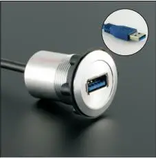 Металлический USB разъем 22 мм/USB (USB3.0 мама A папа с проводкой 60 см)|connector socket|socket