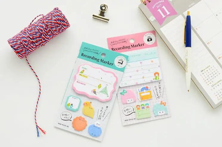 T23 1X Kawaii милые животные бумажные блокноты для заметок липкая записывающая палочка-маркер этикетка Закладка школьные офисные принадлежности