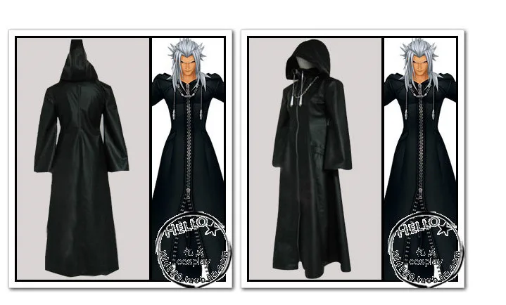 Костюм для косплея Kingdom Hearts Roxas искусственный кожаный плащ с цепочкой|leather cloak|roxas