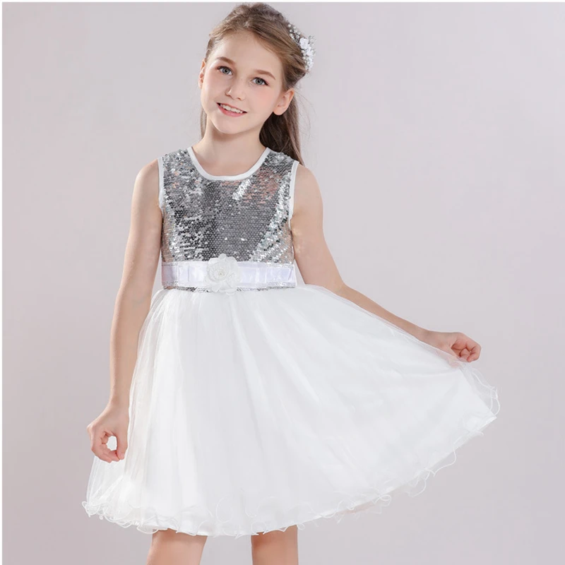 Платье для девочек европейский и американский блестки платье принцессы вечернее