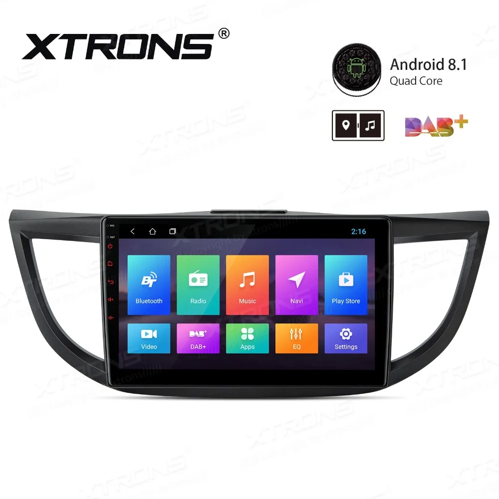 Автомобильный мультимедийный плеер XTRONS 10 1 дюйма Android 8 для Honda CRV 2012 2016 GPS навигация