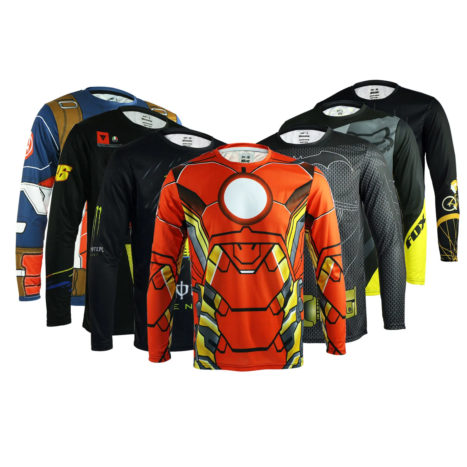 Мужская рубашка для велоспорта с длинным рукавом DH катания на горных велосипедах