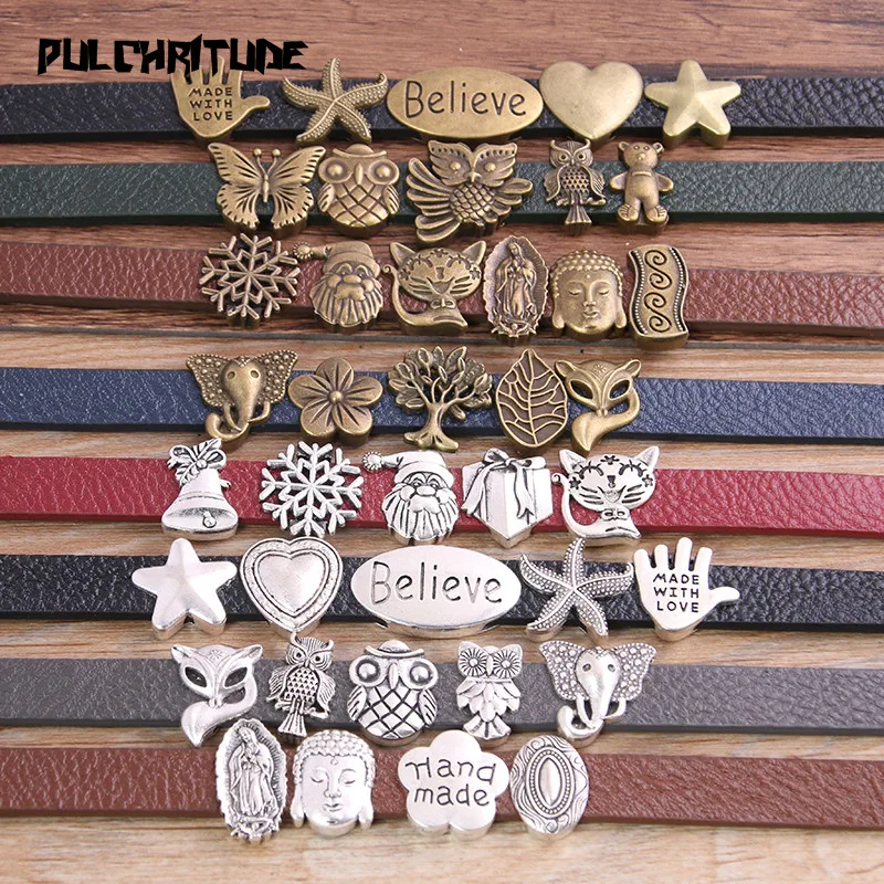 10 шт., разделители для кожаного шнура, 10 мм