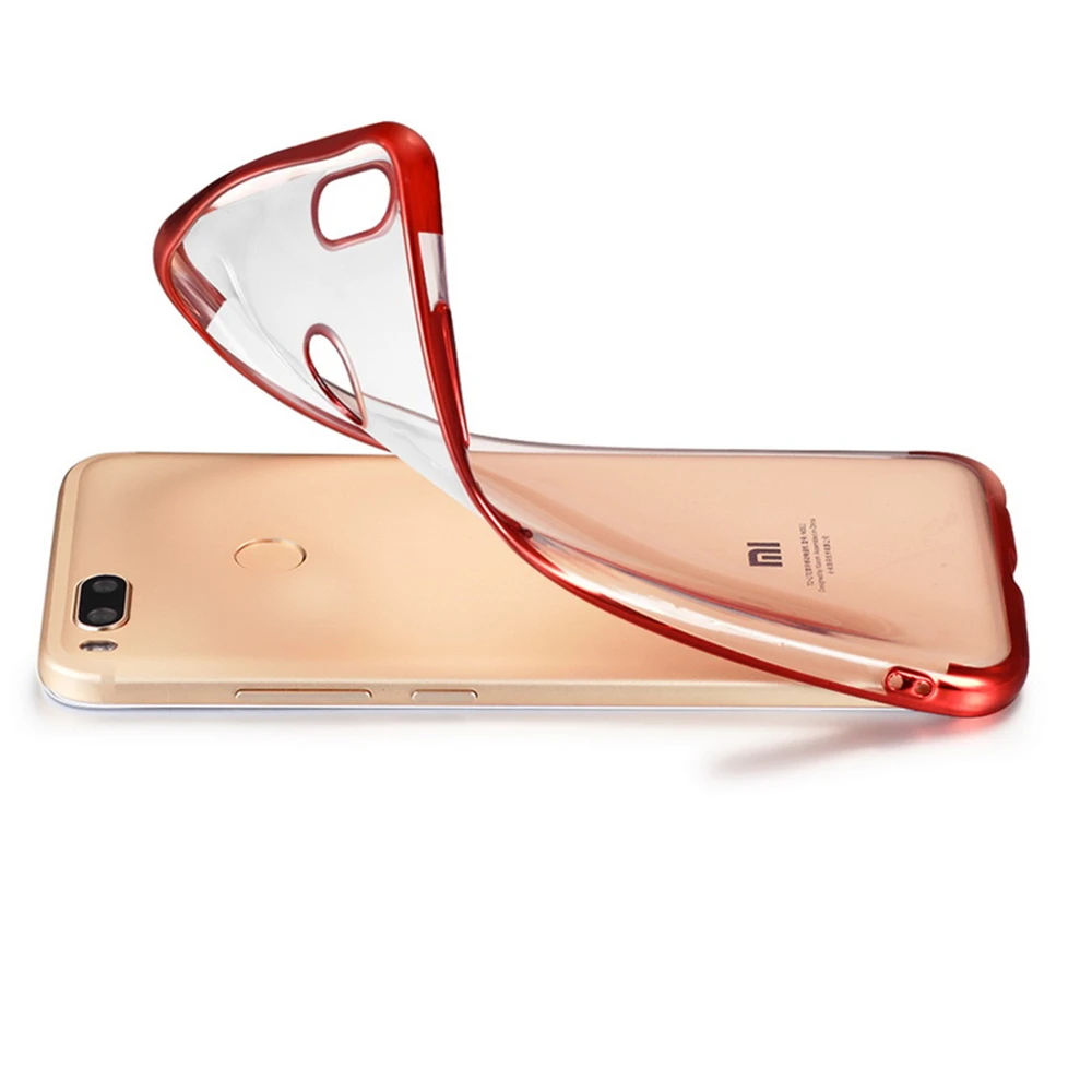 Новые покрытие Мягкие TPU чехол для сяо mi 6 5X A1 x2 Прозрачный красный 4X5 плюс Note Pro 5A