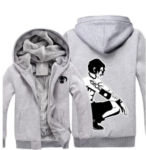 

Anime One Piece Costume Straw Hat Luffy thicken winter Mihawk Ace Chopper hoodie jacket