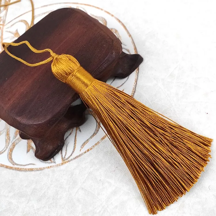 Khaki 8 см fat tassel висячая веревка бахрома для шитья шторы одежда для дома бижутерия для декорирования ремесла аксессуары декоративный ключ 2 шт./партия - Цвет: Khaki