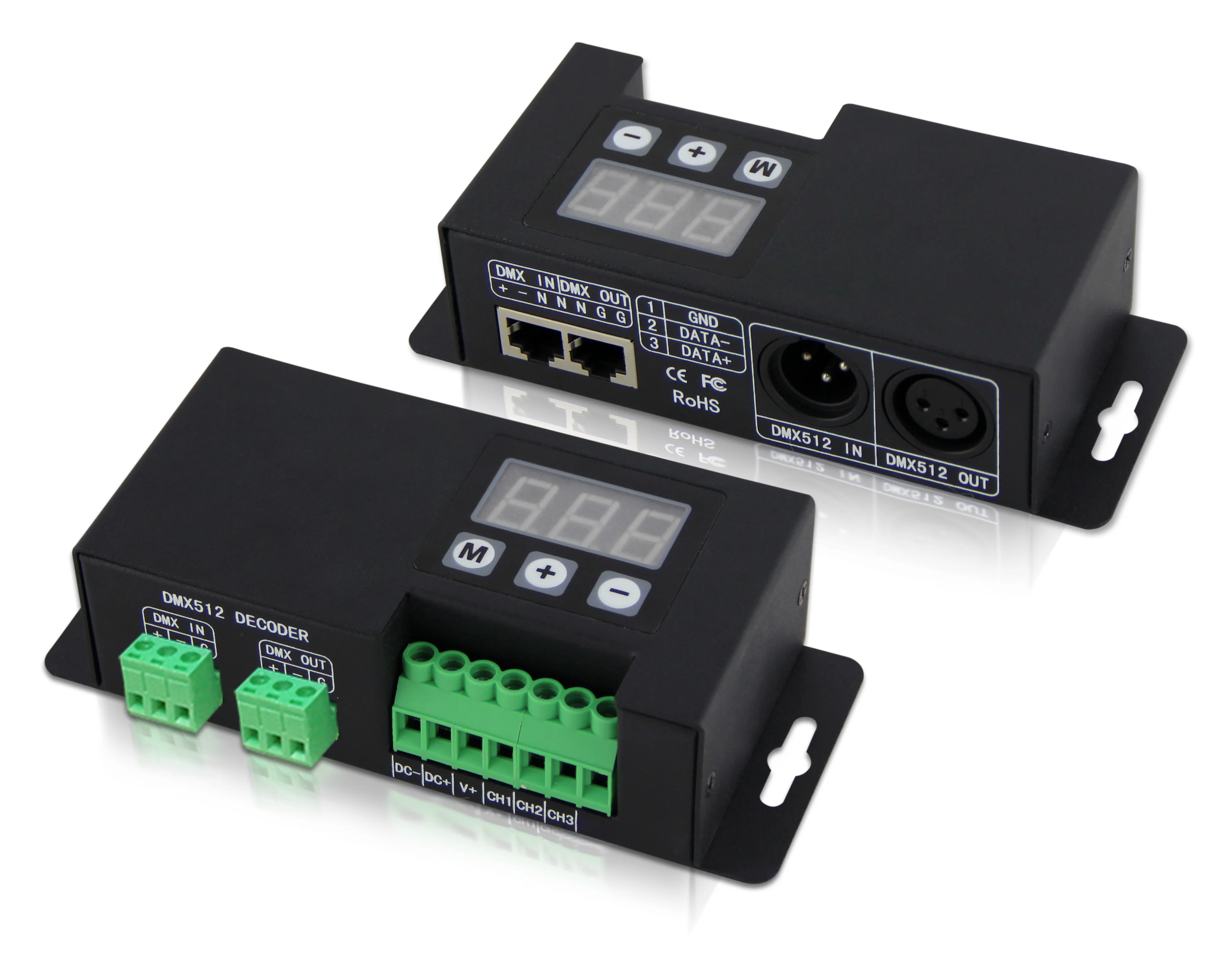 DMX512 3CH декодер постоянного тока 12 в 24 48 входной сигнал DMX512/1990 светодиодный