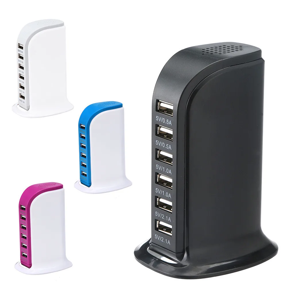 6 USB мульти-порт Великобритания вилка быстрое зарядное устройство Настольный концентратор зарядная станция мульти-человек Путешествия Эфирное для iPhone/iPad/samsung#10