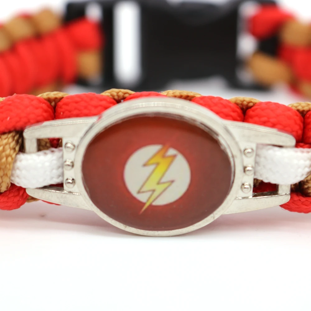 Новые горячие комиксы флэш Паракорд браслеты Веревка Цепь модные ювелирные