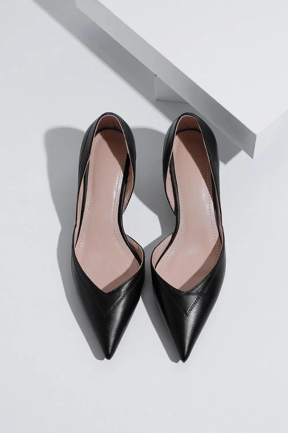 Krazing pot/классические женские туфли-лодочки из телячьей кожи с острым носком на высоком тонком каблуке без застежки; Высококачественная обувь в простом стиле для деловой женщины; L55