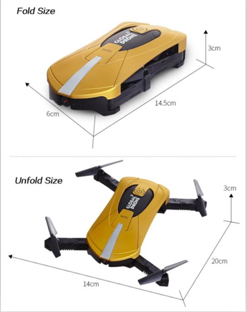 Лидер продаж 2017 года Wi Fi FPV мини Квадрокоптер RC Дрон с 2.0MP HD Камера Складная полета