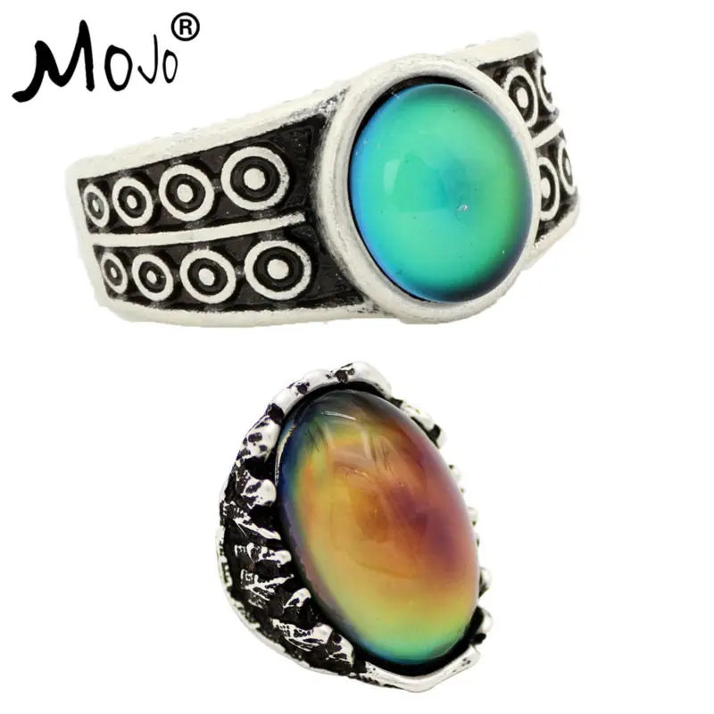 Винтажное кольцо для женщин 2 шт. контроля температуры в ретро-стиле меняющее