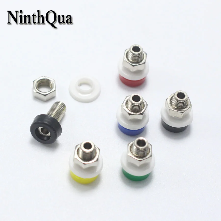 

5pcs 10A 2mm Banana Plug Jack Panel Terminal 2mm Banana Socket Binding Post Red Black Yellow Blue Green