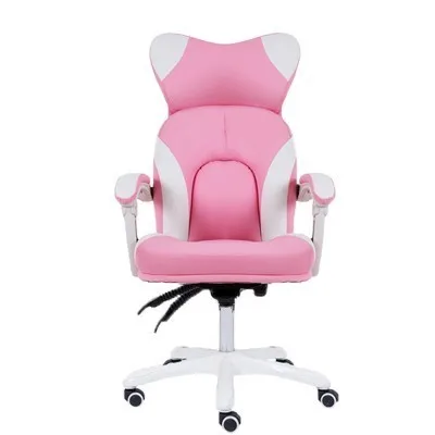 pink Офисная Boss игровая для киберспорта Poltrona Silla Геймерское кресло розовый милый массаж Твиттер в живую подножка Эргономика с колесом - Цвет: pink
