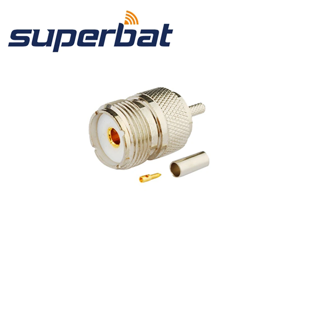 

Superbat 10 шт UHF обжимной гнездовой разъем для кабеля RG174, RG178,RG316,LMR100