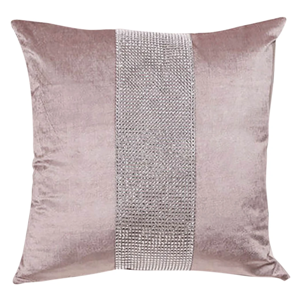 

1 PCS Fashion Rhinestone Decor Throw Pillow Cover Cushion Cover Home Decoration