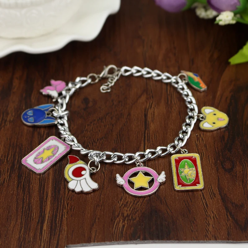 MQCHUN японское аниме кардкоптер Сакура Подвески браслет с застежкой Лобстер Макси
